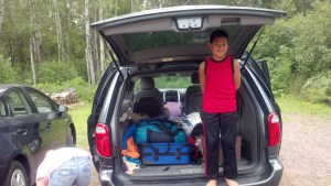 Antonio before the canoe trip