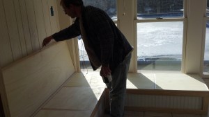 Tim working on our porch project