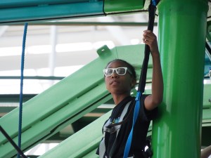 Zipporah choosing her route at the Ghostly Gangplank at MOA. This was a first for her. All a part of the Amazing Race.