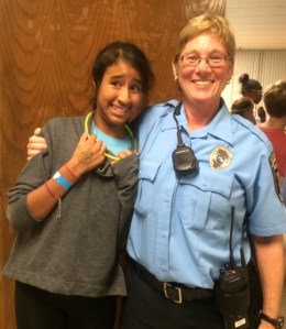 Don't let her face kid you. Crystel is excited that I'm at her first middle school dance.