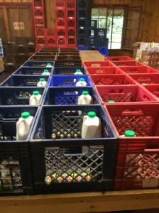 Items are placed in each crate the same way. Crates are color coded for size of patrol.