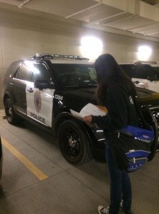 Crystel helping me with squad maintenance checks.