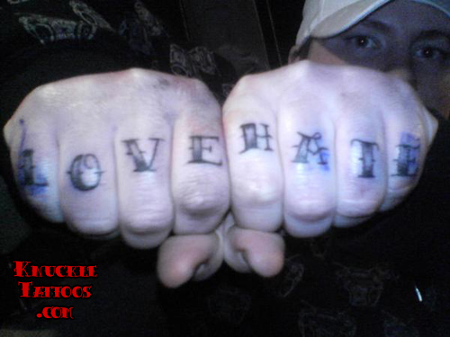 L O V E was TATTOOED on his RIGHT&nbsp;KNUCKLES